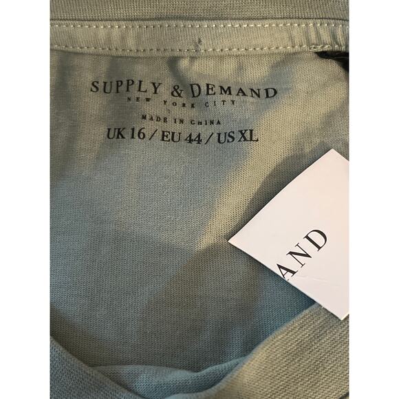 Supply And Demand New York City Moonstone BF T Shirt‎ Womens XL Dusty Teal Green - Picture 5 of 6